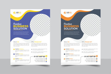 Abstract and creative business flyer template, Brochure design, poster, flyer in A4 business proposal, promotion, advertise, publication, cover page. 
