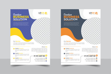Creative and abstract business flyer template, Brochure design, poster, flyer in A4 business proposal, promotion, advertise, publication, cover page. 
