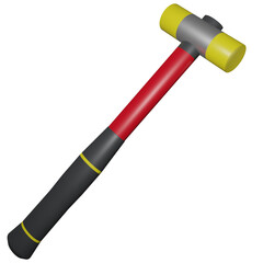 Plastic Hammer Illustration – Durable Tool Design for Construction and DIY Projects