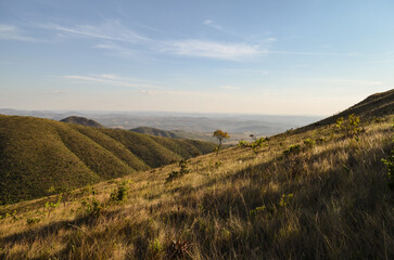 Obraz premium Sunset in the mountains of the state of Minas Gerais in Brazil