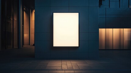 Light box sign showcasing a minimalist design a preview or review concept