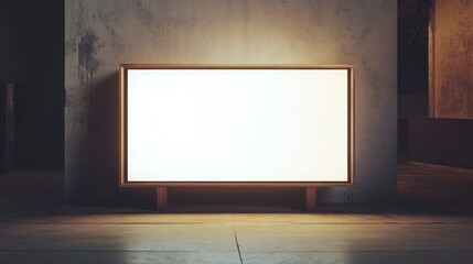 Light box sign showcasing a minimalist design a preview or review concept