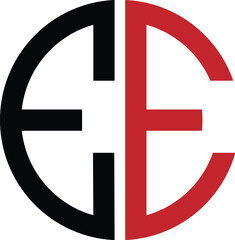 Obraz premium Creative E logo design. EE logo vectors. Circle E logo design. Letters E logo logo vectors. Simple E logo design. E or EE vectors template design. Monogram design. E Unique modern icon