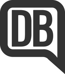 DB logo design.BD logo design. Messenger BD or DB logo design. Chatting BD logo design. Social Media DB logo design. Technology BD logo design. Creative, Luxury, Simple BD or DB logo design.