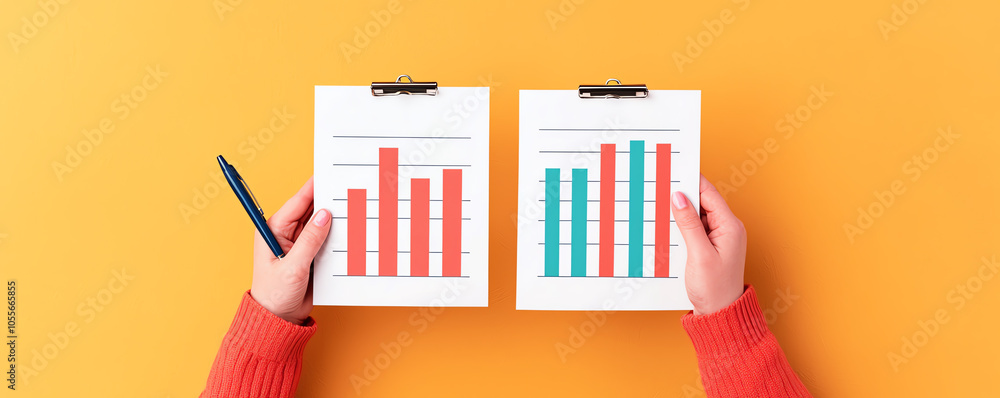 Poster hands holding a report with cost breakdowns, capturing detailed price and value assessments