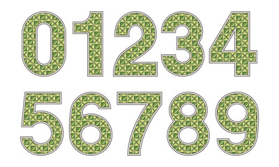 set of creative number for environment and sustainable number design vector.