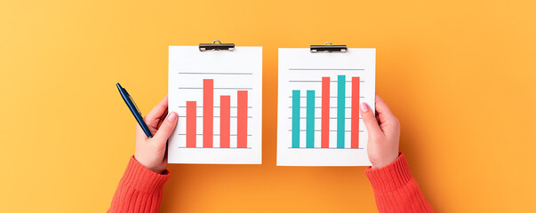 Hands holding a report with cost breakdowns, capturing detailed price and value assessments