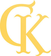 Luxury GK logo design. KG logo vectors. Jewelry GK logo design with Golden icon vectors. Creative KG logo design. Simple  logo vectors. Letter S logo design. monogram icon royalty. Modern diamond logo