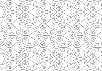 Fototapeta premium Vector sketch illustration silhouette design of modern classic vintage abstract background pattern