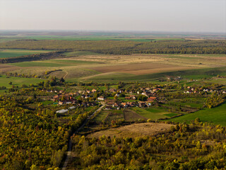 Panorama view over the round village from Romania, Charlottenburg