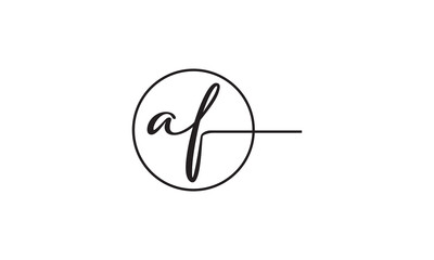 AF Alphabet letter logo, AF logo, af initial logo
