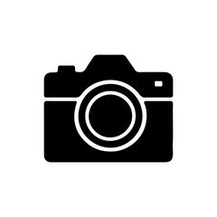 Simple Black Camera Icon.