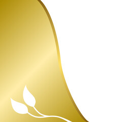 Fototapeta premium Elegant Gold Floral Background Element – Decorative Leaf Motif for Luxurious Designs