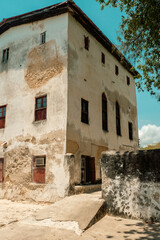 Scenic view of the Old Fort - An abandoned historical building in Old Stone Town, Bagamoyo, Tanzania