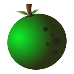 Orange Slice Illustration – Simple 3D Fruit Design for Food and Nutrition Graphics