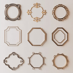 Obraz premium set of vintage frames