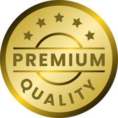 Premium Badge Icon – Elegant Gold Emblem for Quality and Excellence Recognition