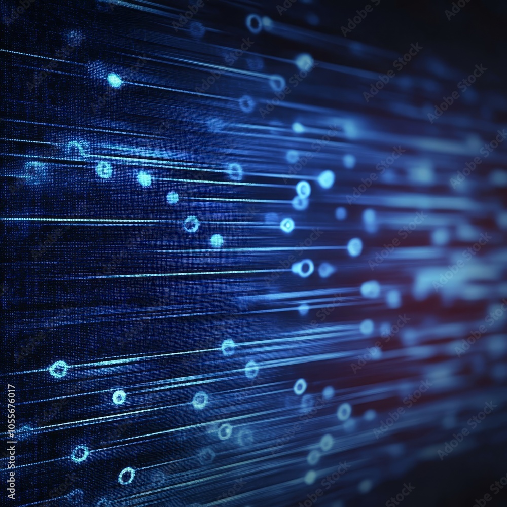 Aufkleber abstract digital stream of data, futuristic technology background with flowing light trails