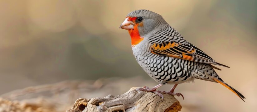 Zebra Finch Taeniopygia Guttata Beautiful Bird