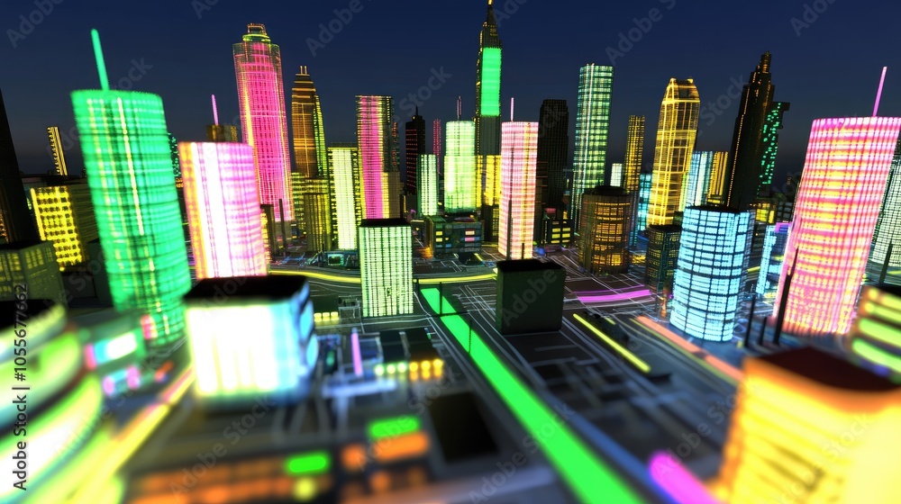 Poster illuminated 2025 chipset on a circuit board, surrounded by intricate, colorful circuitry patterns un