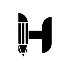 Modern stylish H letter vector art logo design. Educational concept
