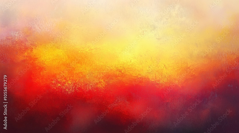 Poster Abstract background featuring soft red and yellow tones with a light gradient and a blurred texture reminiscent of an old canvas. This vintage-inspired artwork showcases expressive brush strokes, crea