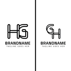 Letters HG and GH Monogram Logo, for business with HG or GH initials