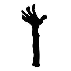 Zombie hands silhouettes. Halloween decor