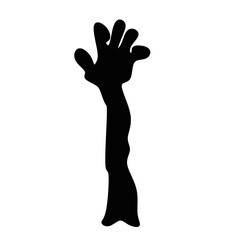 Zombie hands silhouettes. Halloween decor