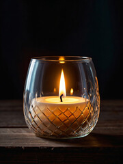 The scented candle glows, a beacon of hope and healing.