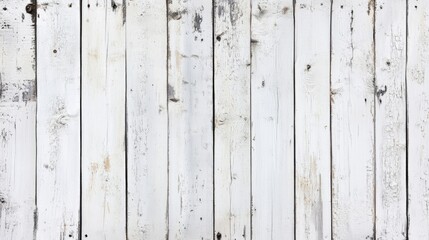 Fototapeta premium Weathered white wooden planks create a rustic background texture ideal for vintage home decor and crafting projects