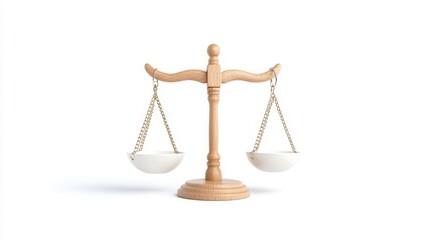 Wooden Scales Of Justice