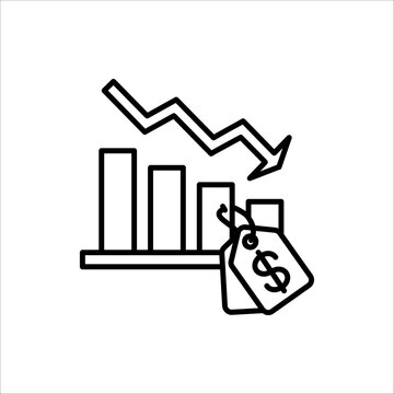 recommend clip art: Deflation icon. Linear style deflation icon. Editable stroke. Vector illustration on white background.