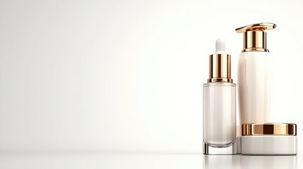 Naklejka premium Luxe Skincare Set Minimalist Design