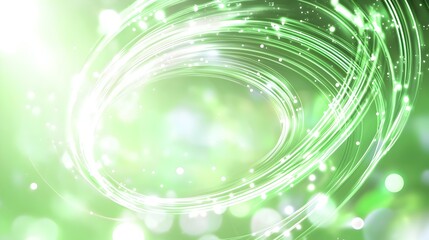 A green circle with white dots