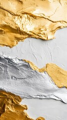 Art, Oil Painting, Gold and Silver Gradient, Abstract Image, Texture, Pattern Background, Wallpaper, Smartphone Cover and Screen, PC, Laptop, 9:16 and 16:9 Format