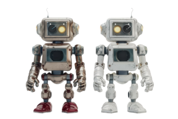 Robotics for Modern Industries Isolated on Transparent or White Background