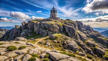 Scenic view of Torre peak, Serra da Estrela in Portugal , Portugal, Torre peak, Serra da Estrela, mountain, landscape, travel