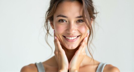 A Canadian woman with light skin and a gentle smile