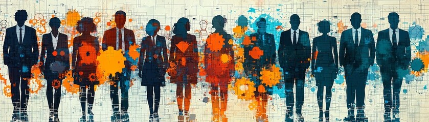 Diverse Team Illustration in Creative Style