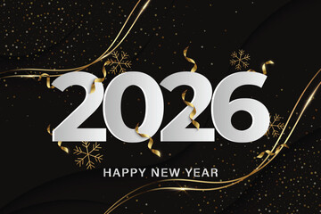 happy new year 2026 luxury background