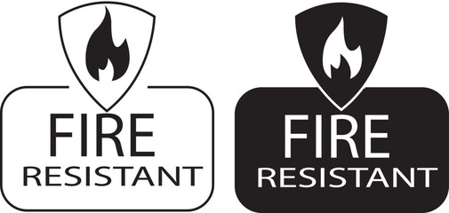 Fire protection icon. Solid icon vector illustration. For website design, logo, app, template, etc. Fire resistant concept line icon. Simple element illustration with transparent background.