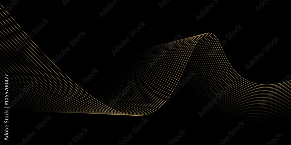 Poster elegant wave pattern in a dark background
