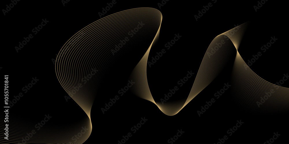 Poster elegant wave pattern in a dark background