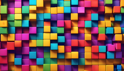 A brightly colored pixel pattern, combining vibrant shades in a tech-style style.