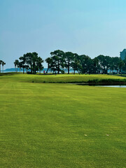 golf course in the morning