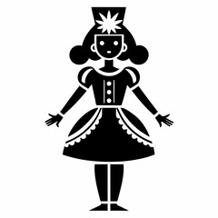 Nutcracker woman Black silhouette