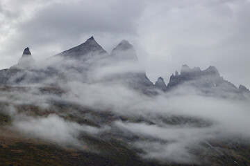 View of Ulamertorsuaq mountain and surrounding area in Tasermiut fjord (South Greenland)