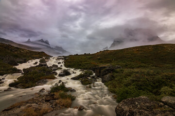 View of Ulamertorsuaq mountain and surrounding area in Tasermiut fjord (South Greenland)