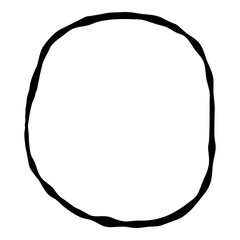 Outline hand painted frame doodle PNG isolated shape. Hand drawn line shape. Simple stroke grunge icon. Minimalist cartoon playful shape logo